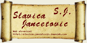 Slavica Jančetović vizit kartica